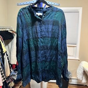 LOFT Plus Plaid blouse